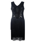 Hand Beaded Tassel  Sequined Sleeveless  Retro Dress