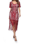 Short Sleeve Tassel Hem Hip Dress