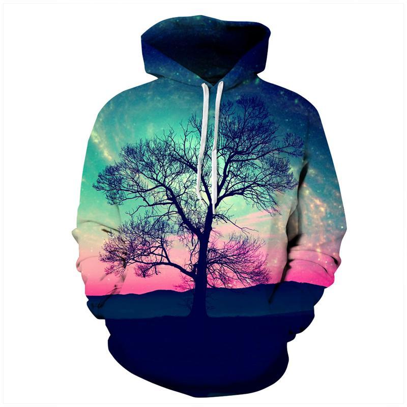 3D Print Hoodie - Haloon Pattern Pullover Hoodie CSS022