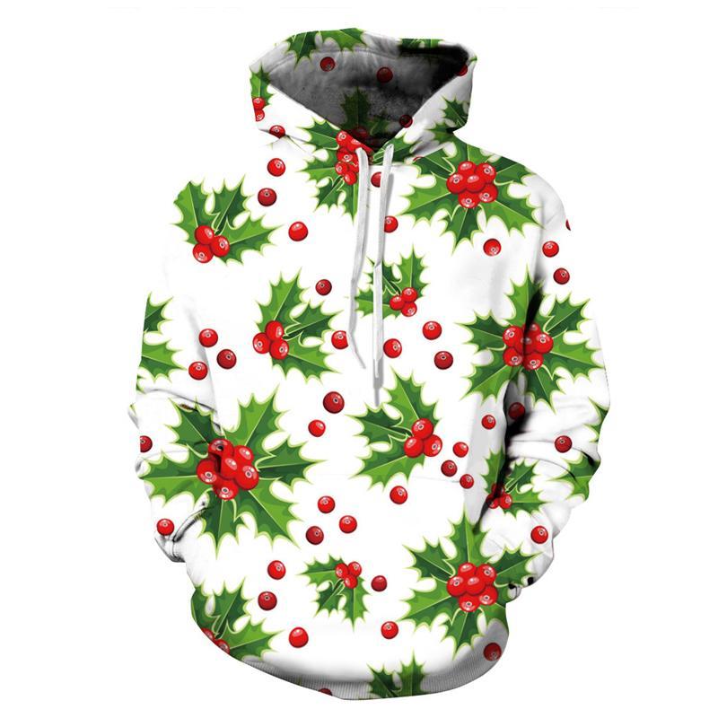 3D Print Hoodie - Christmas Tree Gift Pattern Pullover Hoodie  CSS051