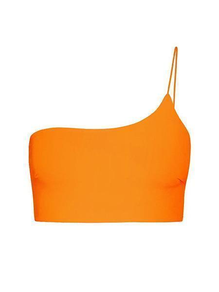 Finley Asymmetric Strap Bikini Bikini Sets Neon Orange