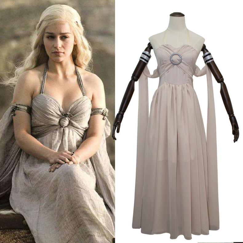 Game Of Thrones Daenerys Targaryen Dragons Mother Dress Costume For Girls And Women Cosplay