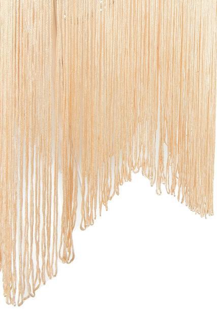 Sequined Fringed Woven Party Dress