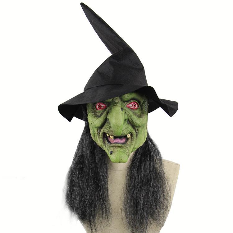 Witch Halloween Party Mask Sorcerer Latex Masks