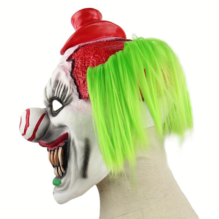 Halloween Party Joker Mask Red Hat Clown Latex Masks