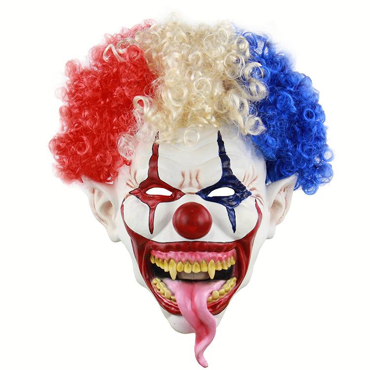 Joker Long Tongue Masks Afro Mask For Halloween Party