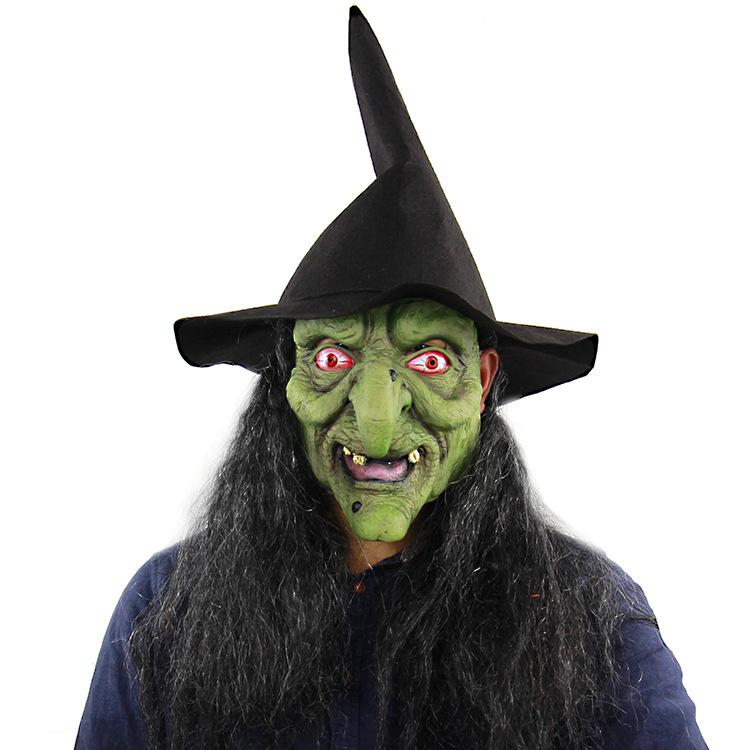 Witch Halloween Party Mask Sorcerer Latex Masks