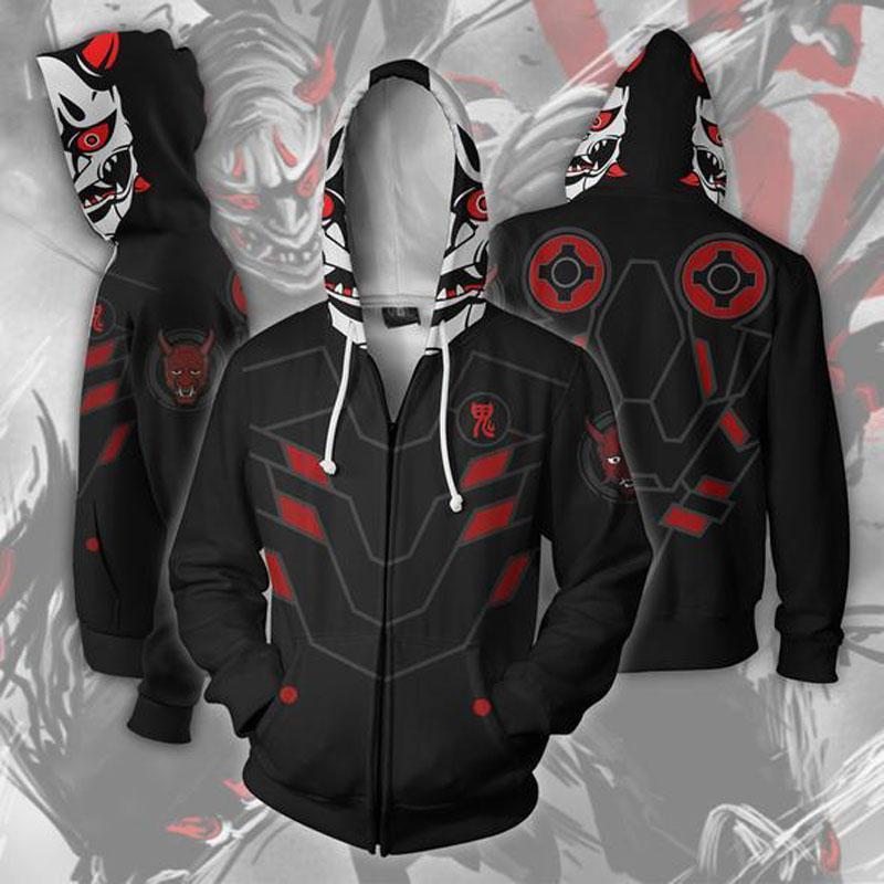 Overwatch Hoodie - Evil Ghost Zip Up Hoodie CSOS510