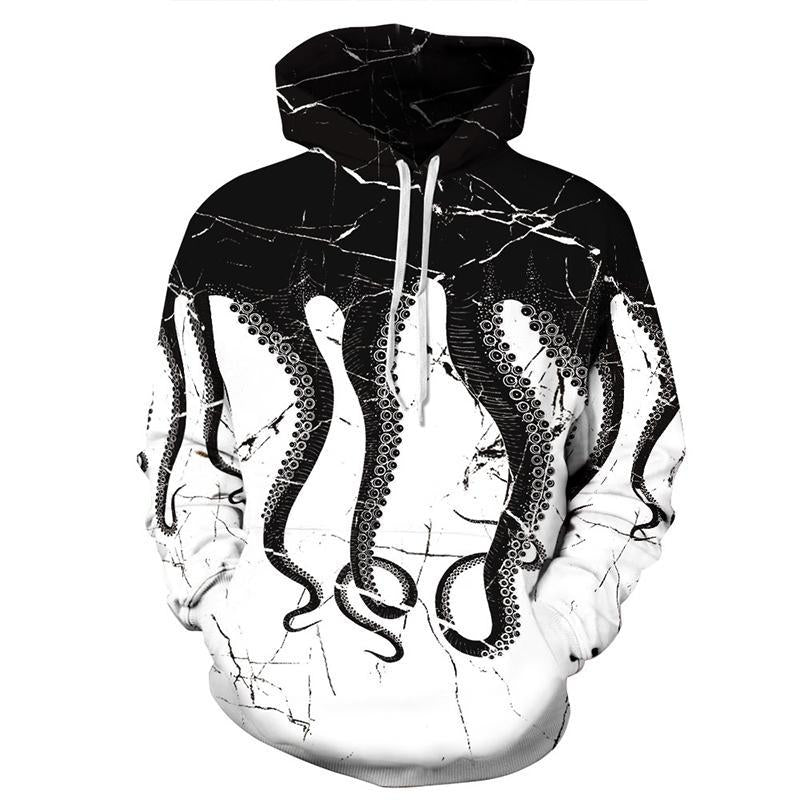 3D Print Hoodie - Cracked Octopus Pullover Hoodie CSS004