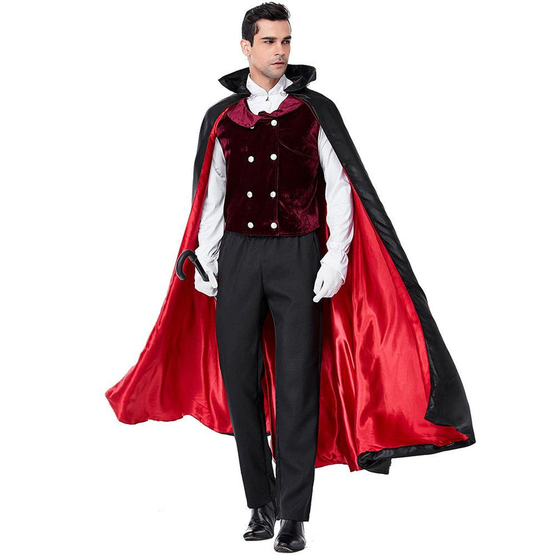 Halloween Vampire Costume Dracula Earl Suit Cloak For Man