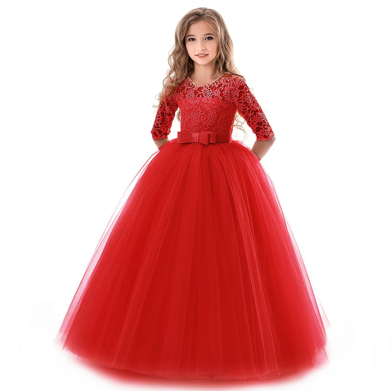 Dress Long Sleeves Big Children Petti Skirt