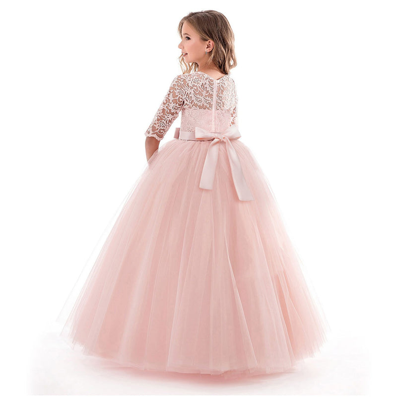 Dress Long Sleeves Big Children Petti Skirt