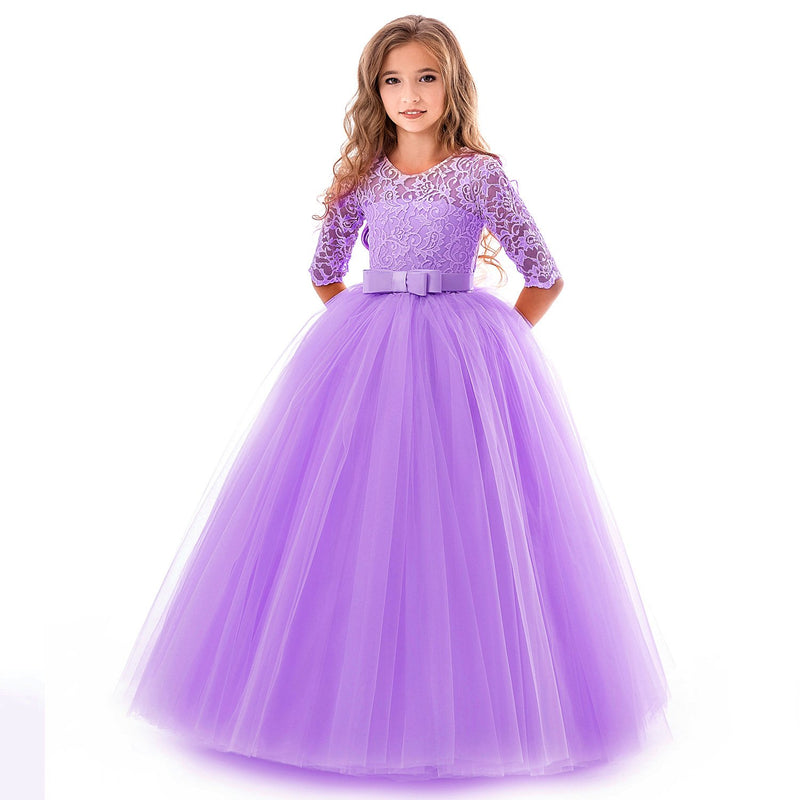 Dress Long Sleeves Big Children Petti Skirt