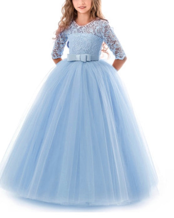 Dress Long Sleeves Big Children Petti Skirt