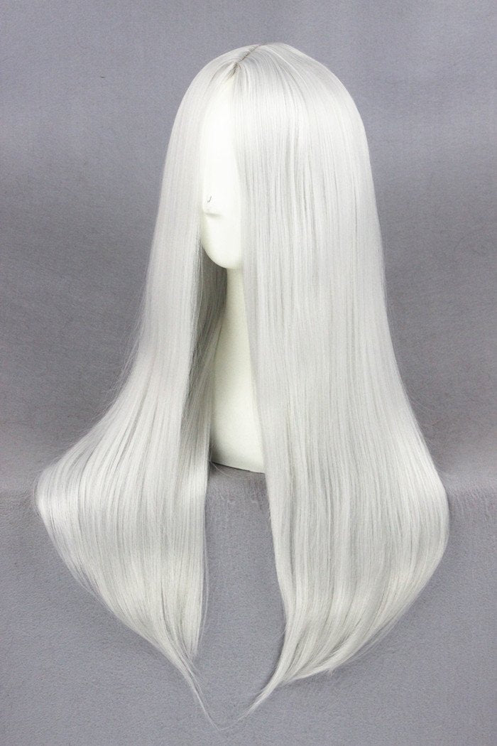 Cosplay Wig - Medium Silvery White wig