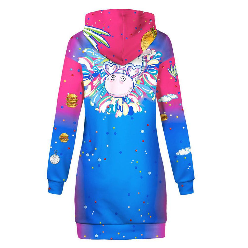 Glasses Unicorn Hoodie Dress