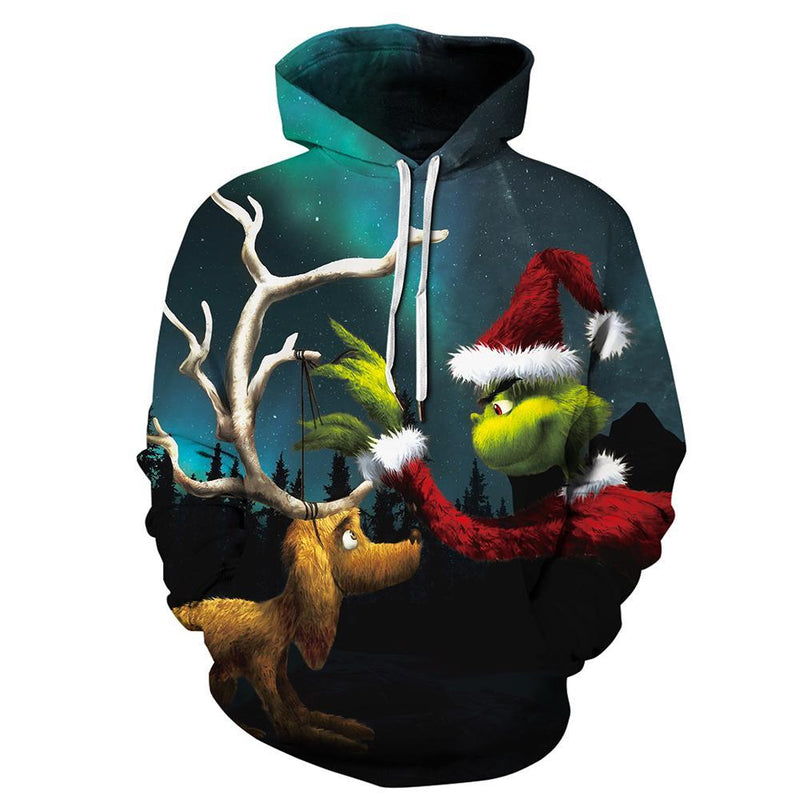 Grinch Hoodie - The Grinch Pullover Hooded Sweatshirt CSSG013