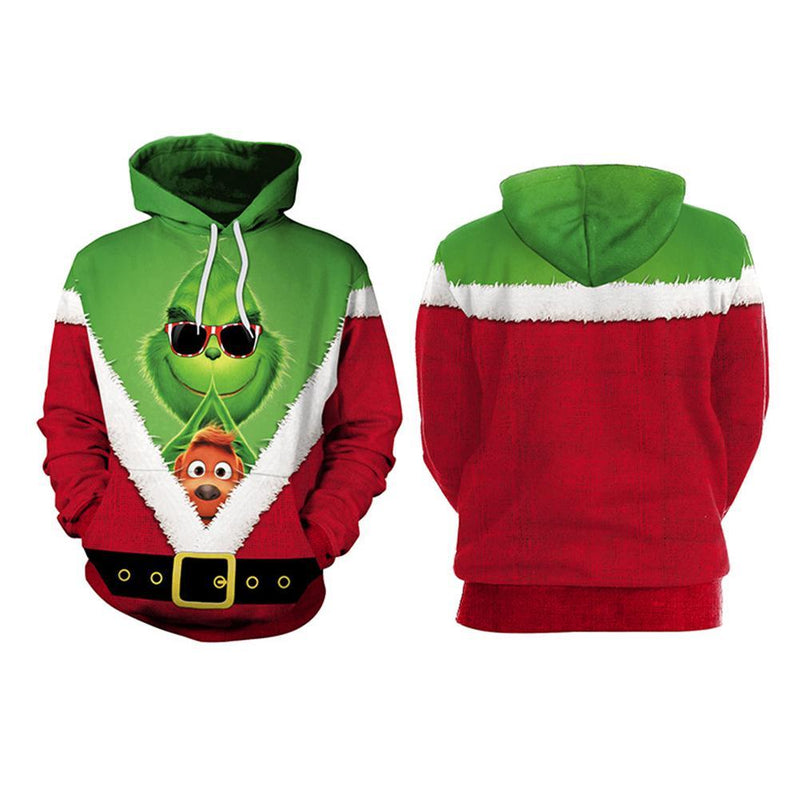 Grinch Hoodie - The Grinch Pullover Hooded Sweatshirt CSSG015