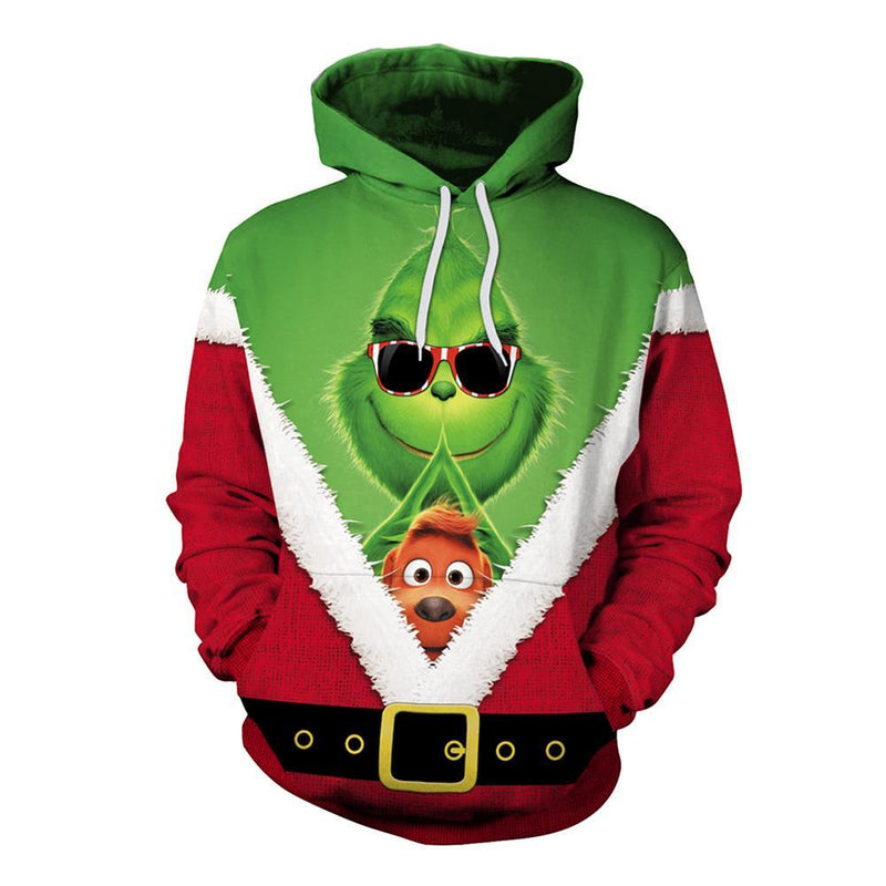 Grinch Hoodie - The Grinch Pullover Hooded Sweatshirt CSSG015