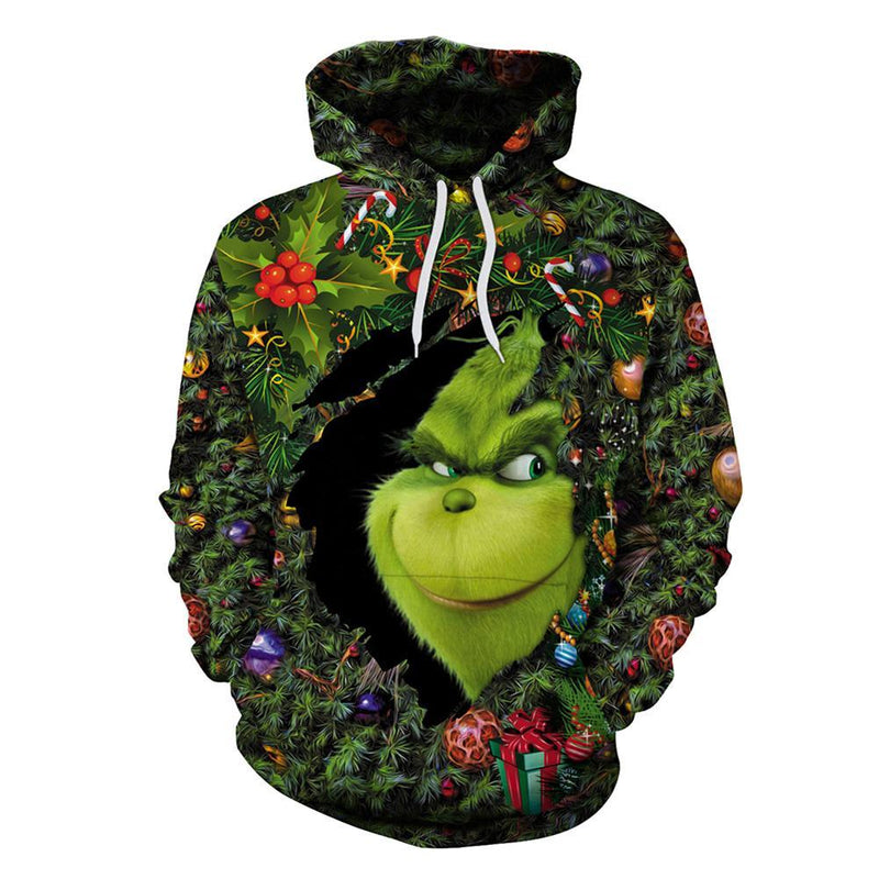 Grinch Hoodie - The Grinch Pullover Hooded Sweatshirt CSSG017