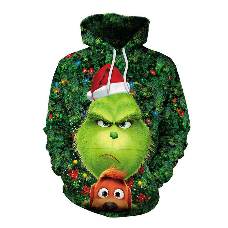 Grinch Hoodie - The Grinch Pullover Hooded Sweatshirt CSSG019