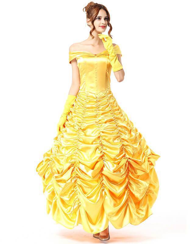 Belle Princess Ball Gown Beauty And The Beast Deluxe Halloween Costume