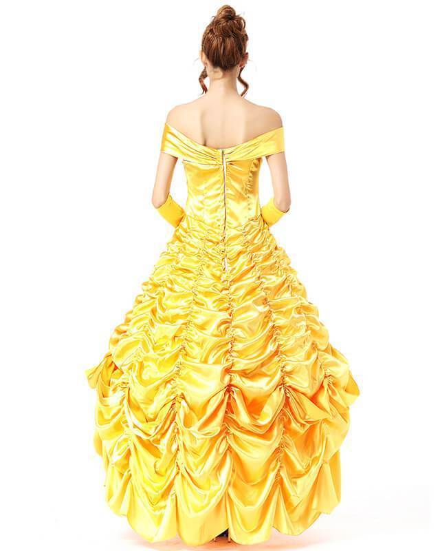 Belle Princess Ball Gown Beauty And The Beast Deluxe Halloween Costume