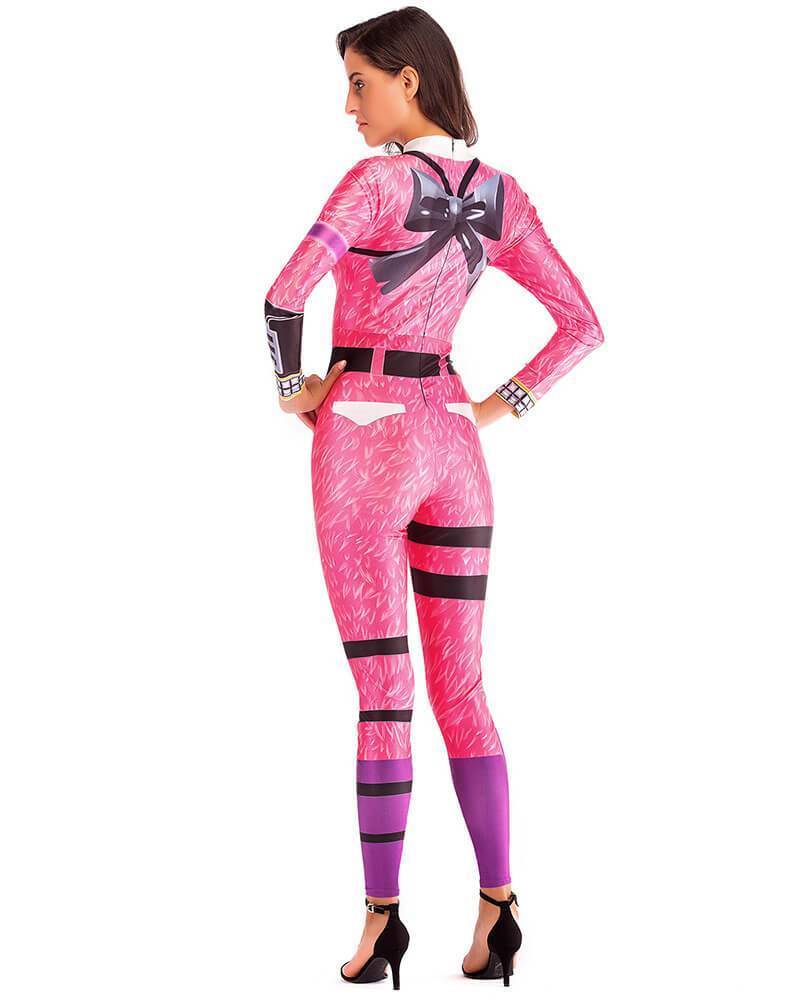 Fortnite Cuddle Team Leader Catsuit Womens Game Halloween Costume