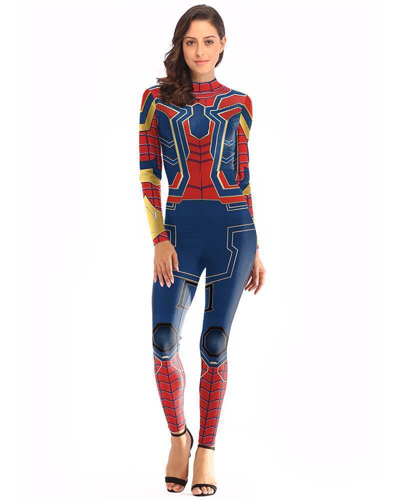 Adult Spider Girl Catsuit Spiderman Marvel Infinity War Iron Costume