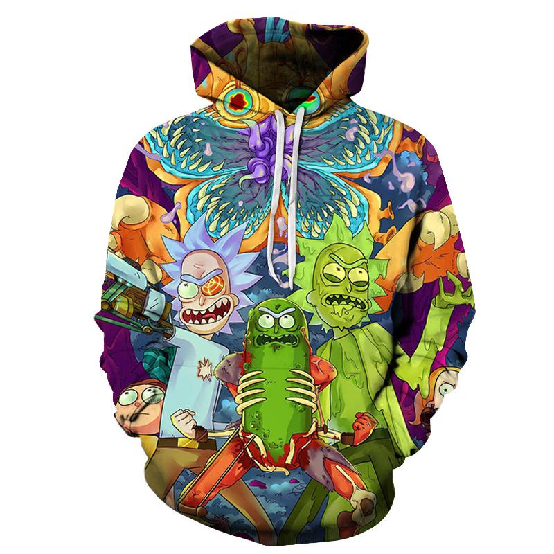 Camiseta De Rick and Morty Hoodies By jml2 Art 3D Unisex Sweatshirt Men Brand Hoodie Casual Tracksuit Pullover Anime Hoodie