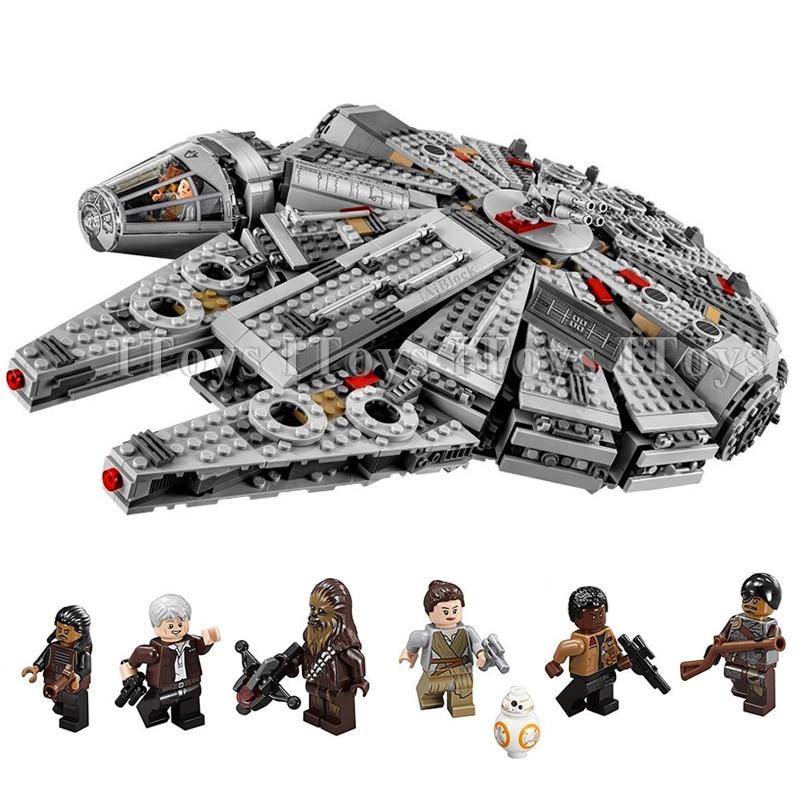 Compatible Legoinglys Star Wars Millennium 05007 Falcon Spacecraft Building Blocks Birthday Gift Toys