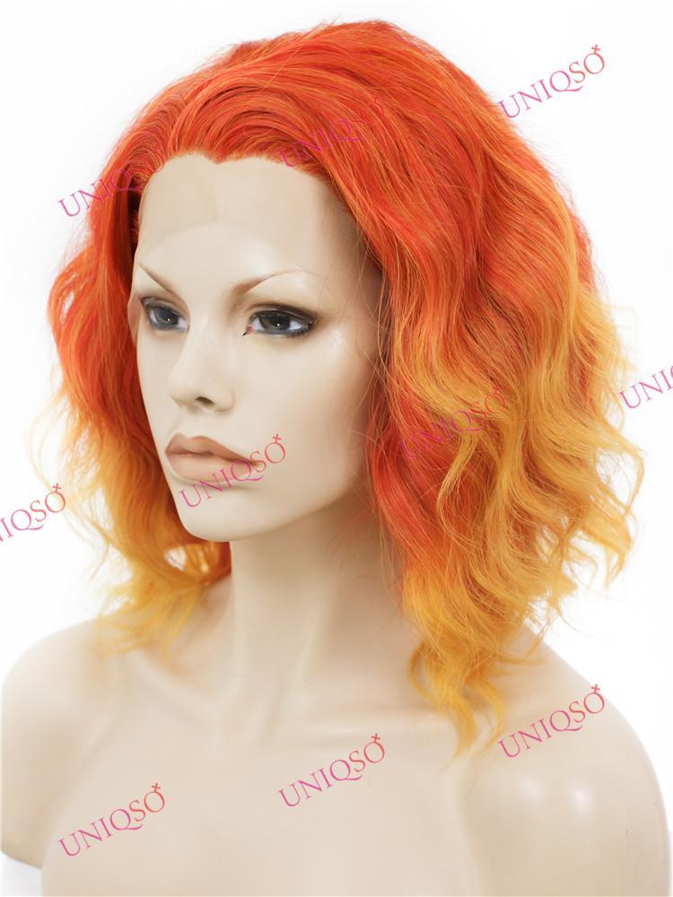 Premium Wig -  Lace Front Cherry Red Wig (Cascading Curls)