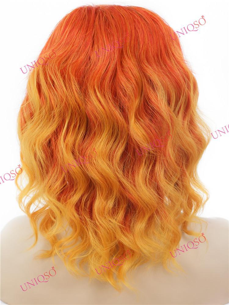 Premium Wig -  Lace Front Cherry Red Wig (Cascading Curls)