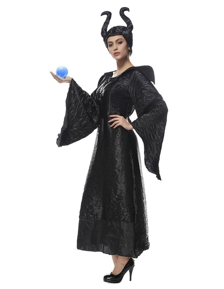 Maleficent Witch Black Womens Halloween Costume