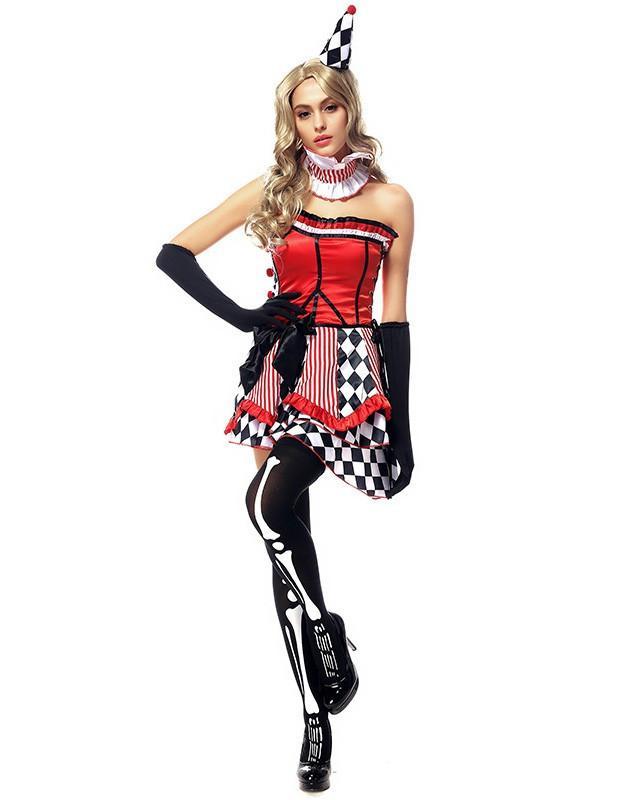 Funny Womens Circus Clown Fancy Halloween Costume
