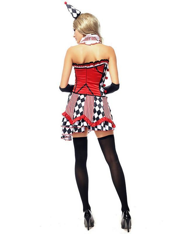 Funny Womens Circus Clown Fancy Halloween Costume