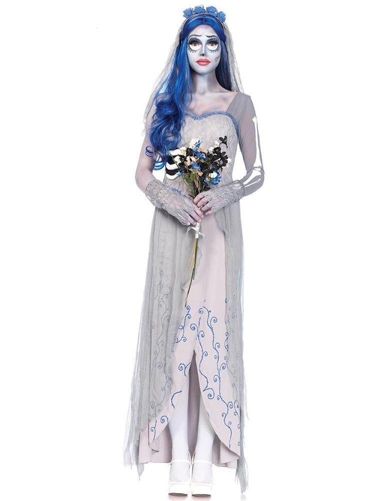 Grey Corpse Bride Cosplay Female Halloween Costume