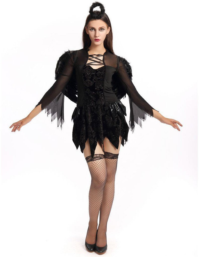 Evil Devil Fallen Angel Female Halloween Costume