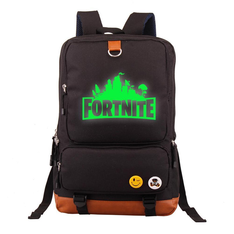 Game Fortnite 17" Canvas Student Backpack - Green Luminous CSSO099