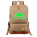 Game Fortnite 17" Canvas Student Backpack - Green Luminous CSSO099