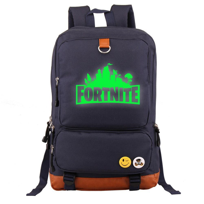 Game Fortnite 17" Canvas Student Backpack - Green Luminous CSSO099