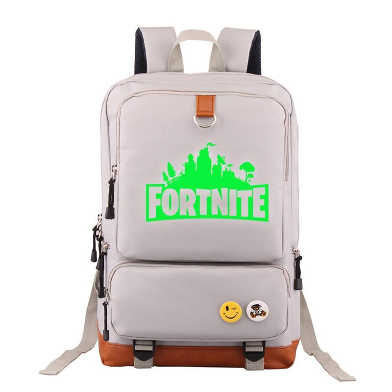 Game Fortnite 17" Canvas Student Backpack - Green Luminous CSSO099