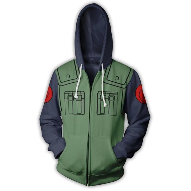 Naruto Hoodie - Hatake Kakashi Zip Up Hoodie CSOS001