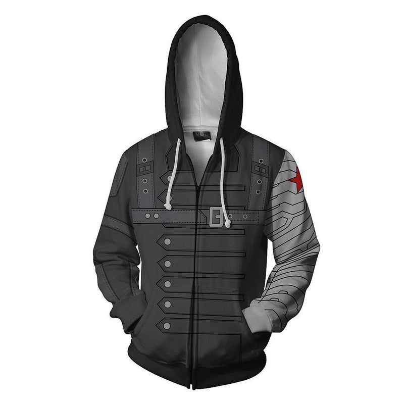 The Avengers Hoodie - Bucky Barnes Zip Up Hoodie CSOS00W