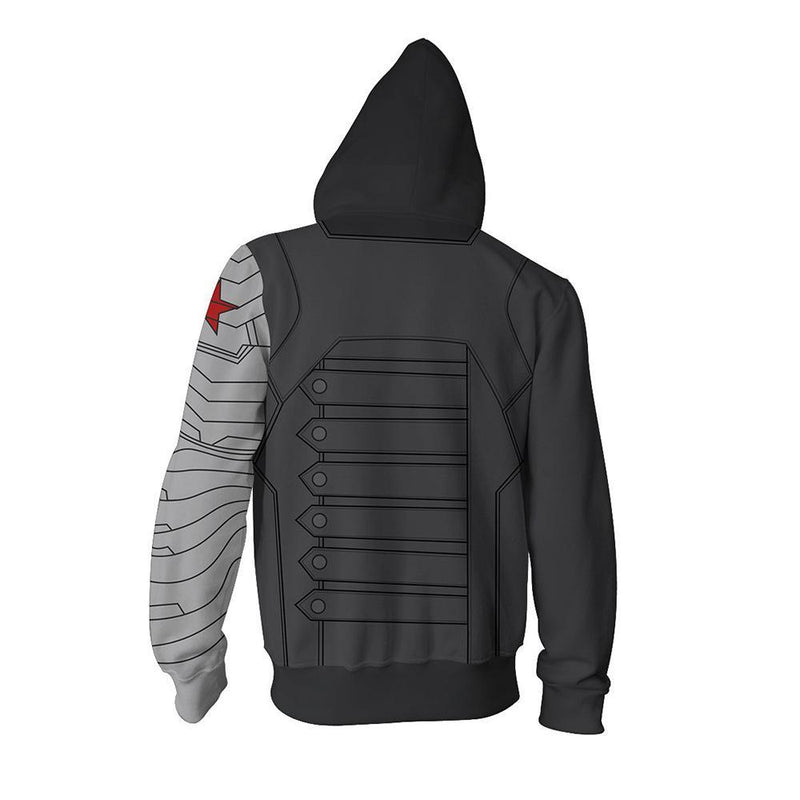 The Avengers Hoodie - Bucky Barnes Zip Up Hoodie CSOS00W
