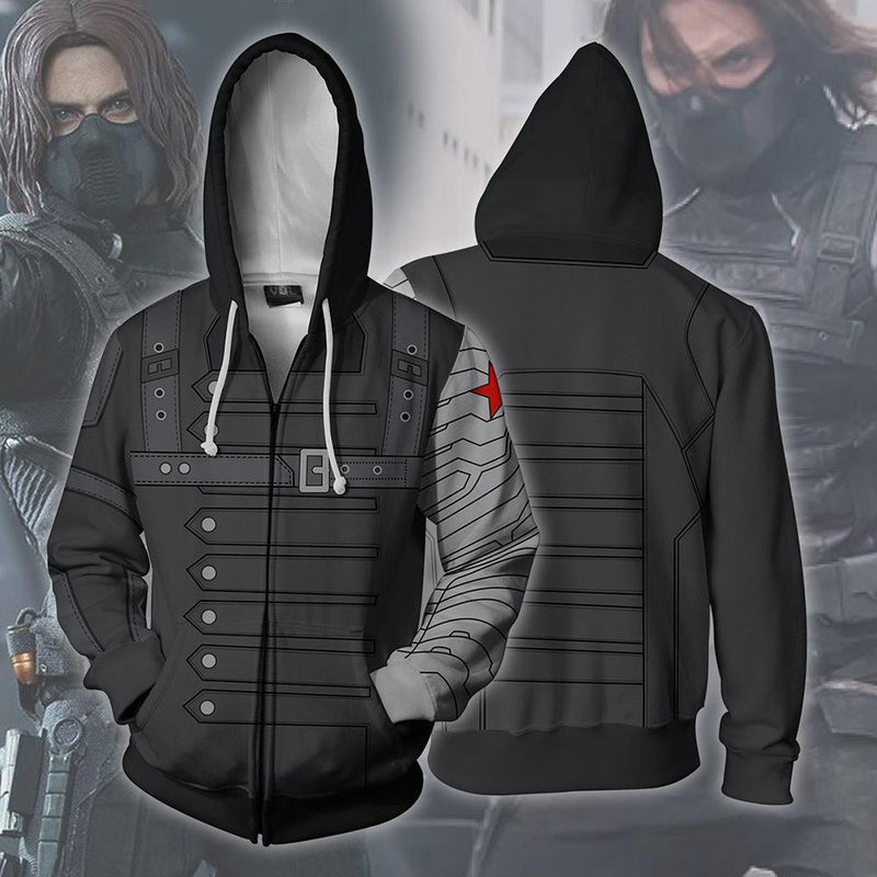 The Avengers Hoodie - Bucky Barnes Zip Up Hoodie CSOS00W