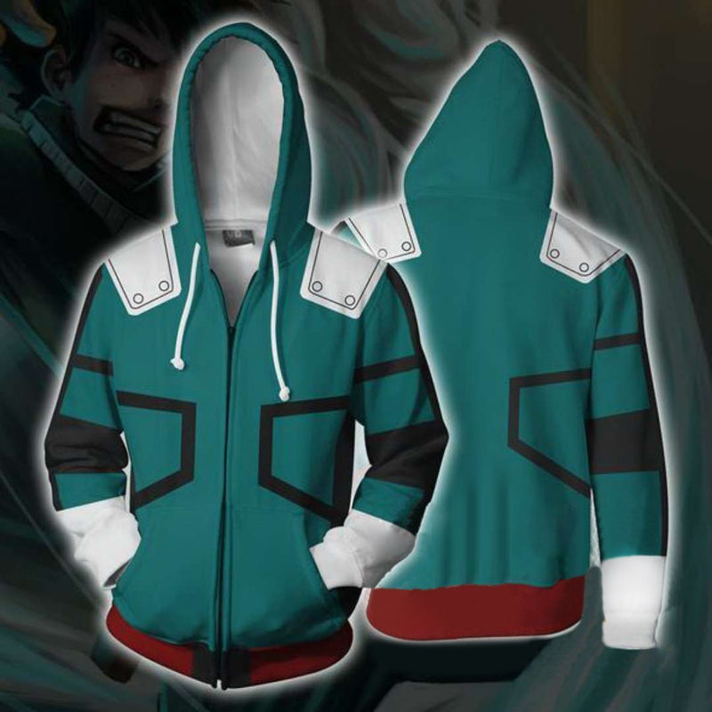 My Hero Academia Hoodie - Midoriya Izuku Zip Up Hoodie CSOS013