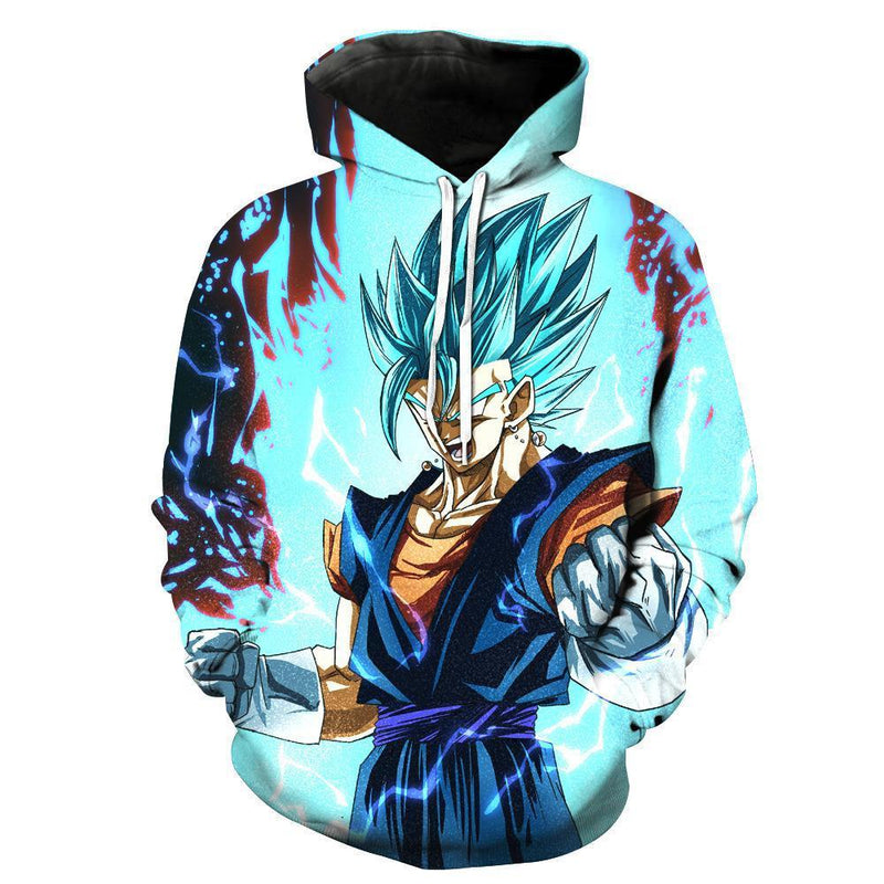 Dragon Ball Z Vegito Blue Awesome Graphic Pullover Hoodie CSOS025