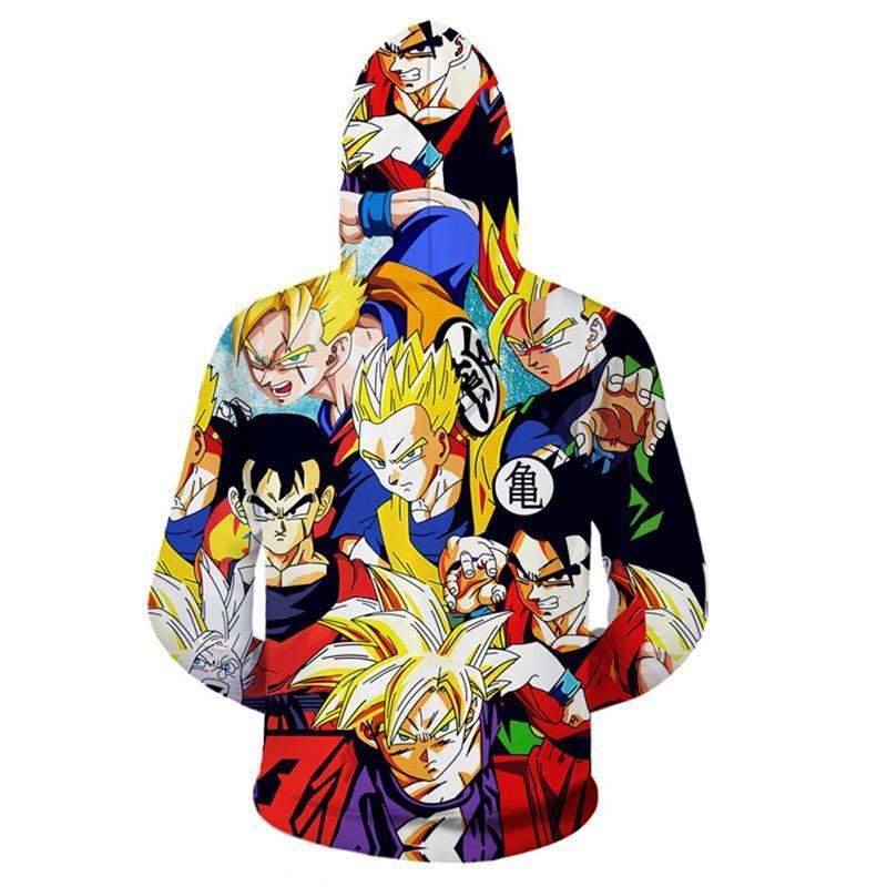 Dragon Ball Z Super Saiyan Zip Up Hoodie CSOS036