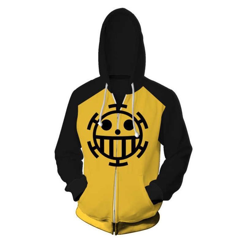 One Piece Hoodie - Trafalgar Law Zip Up Hoodie CSOS310